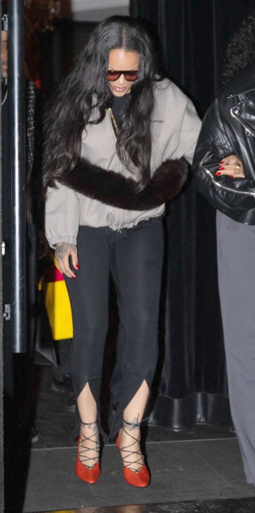 Rihanna in a Black Dress