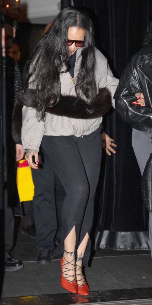 Rihanna in a Black Dress