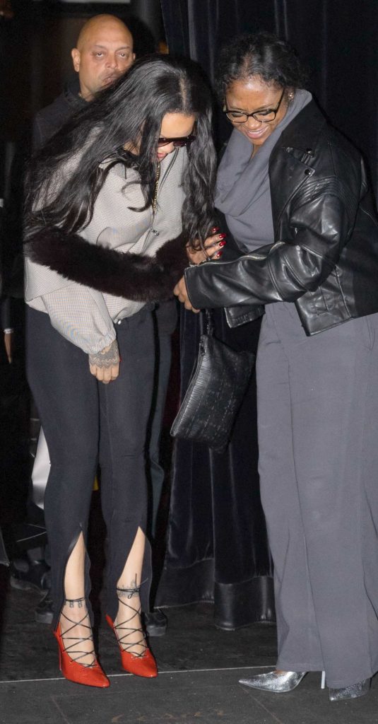 Rihanna in a Black Dress