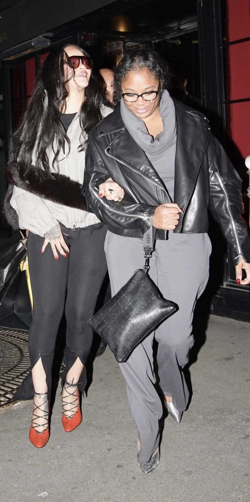 Rihanna in a Black Dress