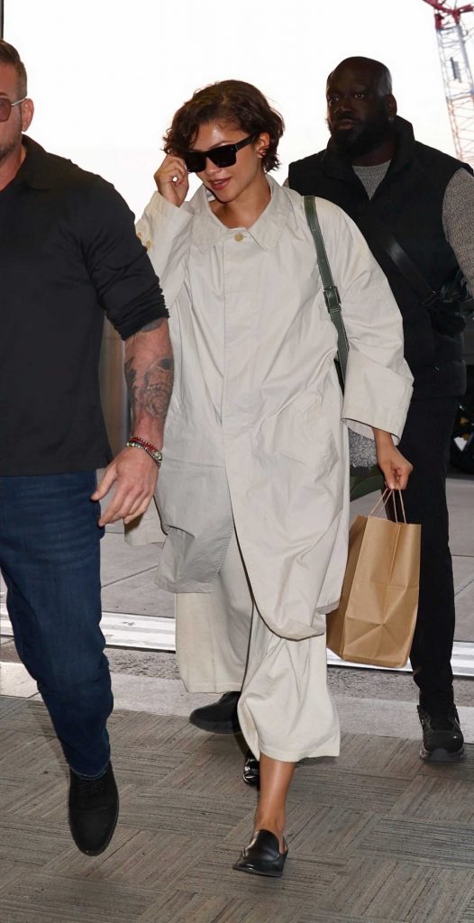 Zendaya in a Beige Trench Coat