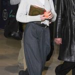 Halsey in a Black Pinstriped Pants Arrives at Nice Airport During the 79th Annual Cannes Film Festival in Nice