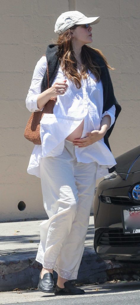 Elizabeth Olsen in a White Shirt