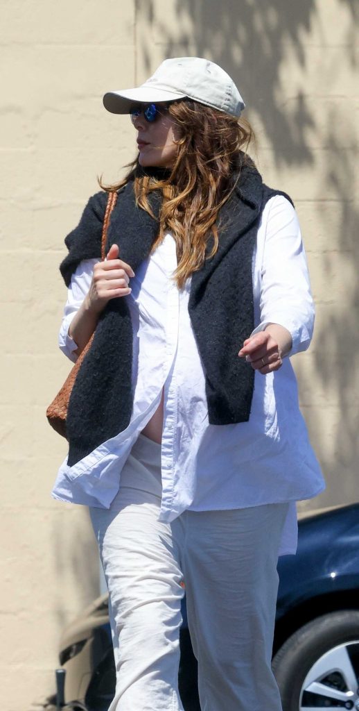 Elizabeth Olsen in a White Shirt