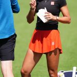 Emma Raducanu in a Red Shorts at the Practice Session Ahead of the 2026 Wimbledon Championships in London