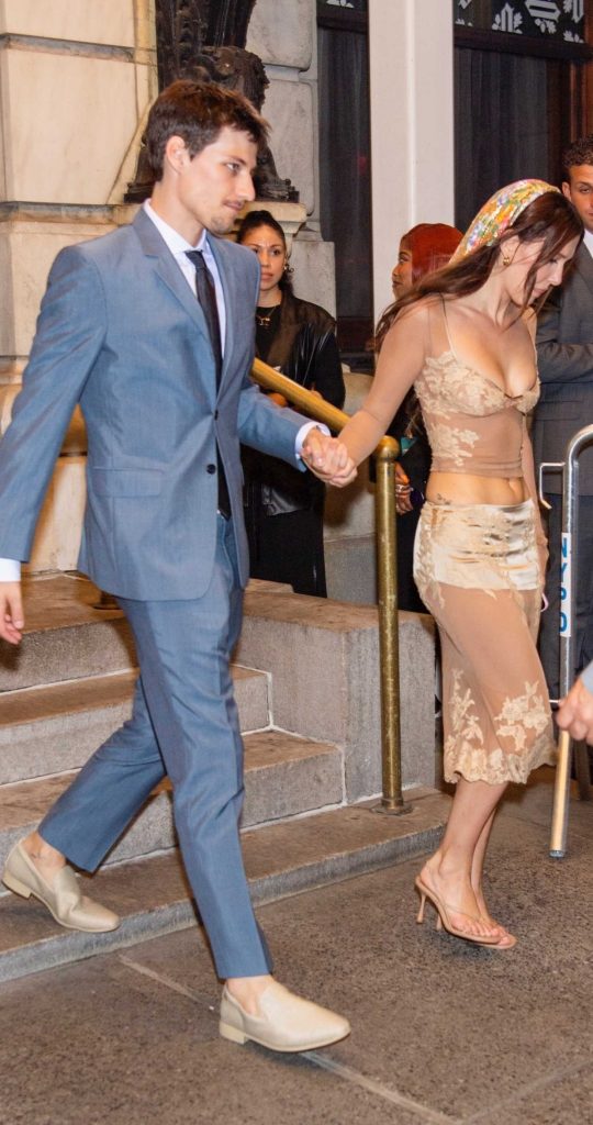 Millie Bobby Brown in a Beige Ensemble