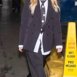 Milly Alcock in a Black Pantsuit Was Seen Out in Midtown in New York