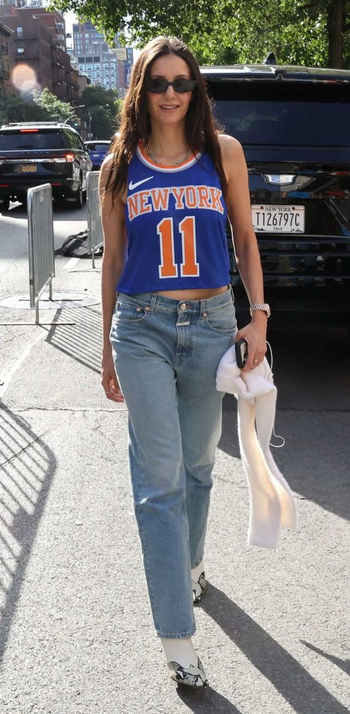 Nina Dobrev in a Blue Jeans
