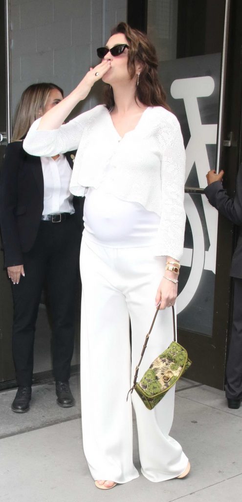 Anne Hathaway in a White Ensemble