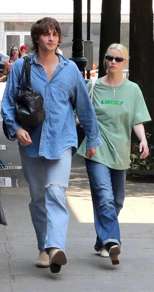 Anya Taylor-Joy in a Green Tee