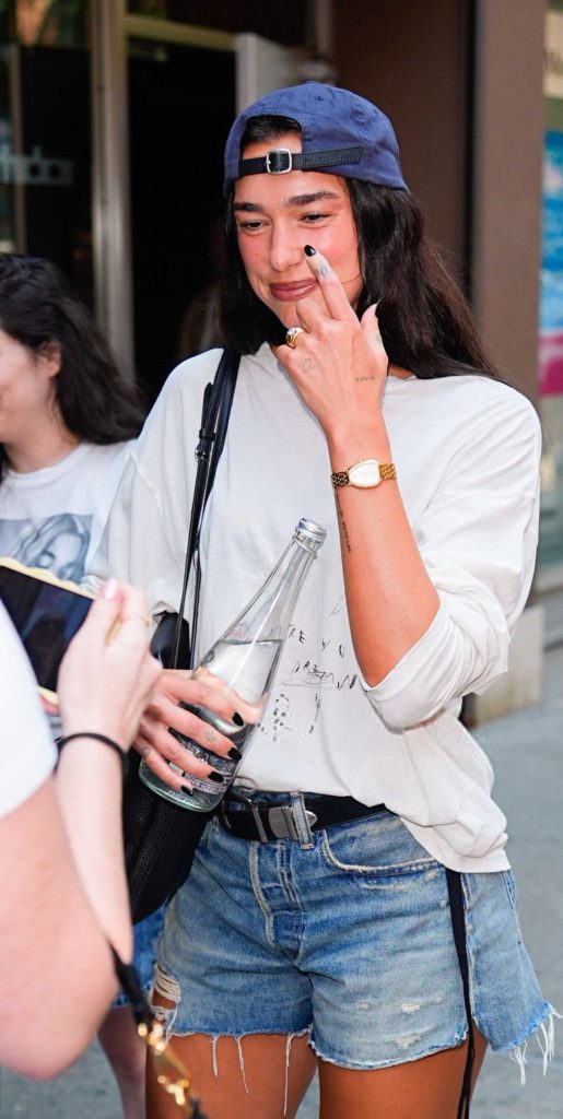 Dua Lipa in a Daisy Duke Shorts