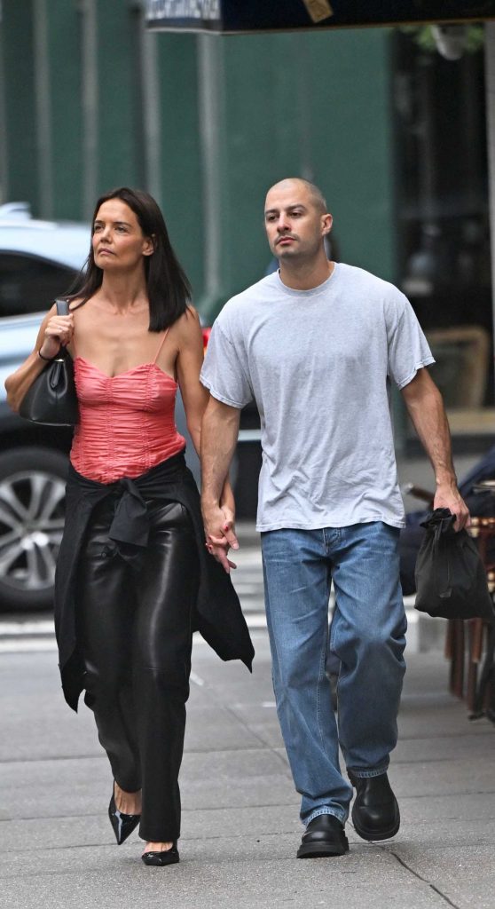 Katie Holmes in a Pink Top