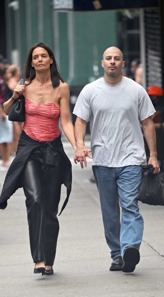 Katie Holmes in a Pink Top