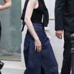 Lily Collins in a Black Top Was Seen Out in Paris