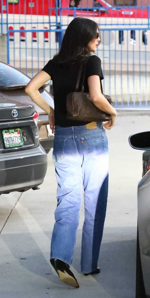Kendall Jenner in a Black Tee
