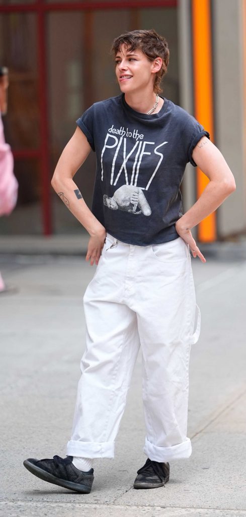 Kristen Stewart in a White Pants