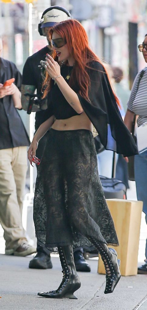 Bella Thorne in a Black Top