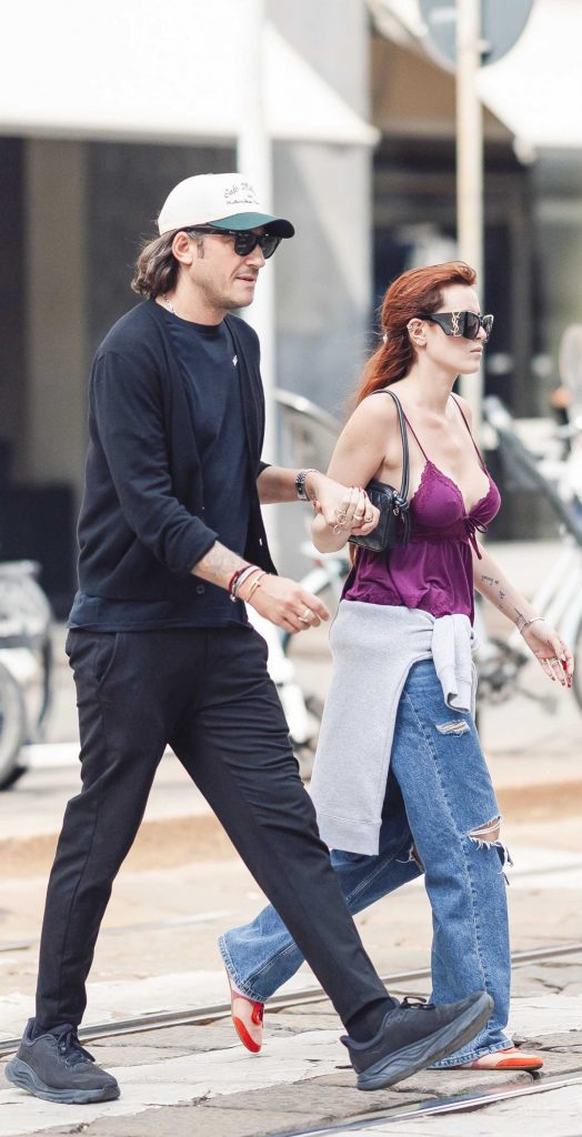Bella Thorne in a Purple Top
