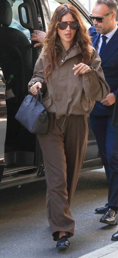 Eiza Gonzalez in a Brown Jacket