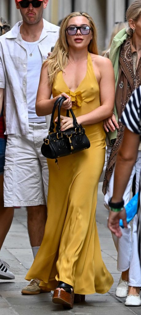 Florence Pugh in a Yellow Dress