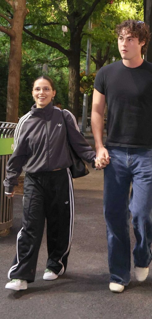 Inde Navarrette in a Black Adidas Tracksuit