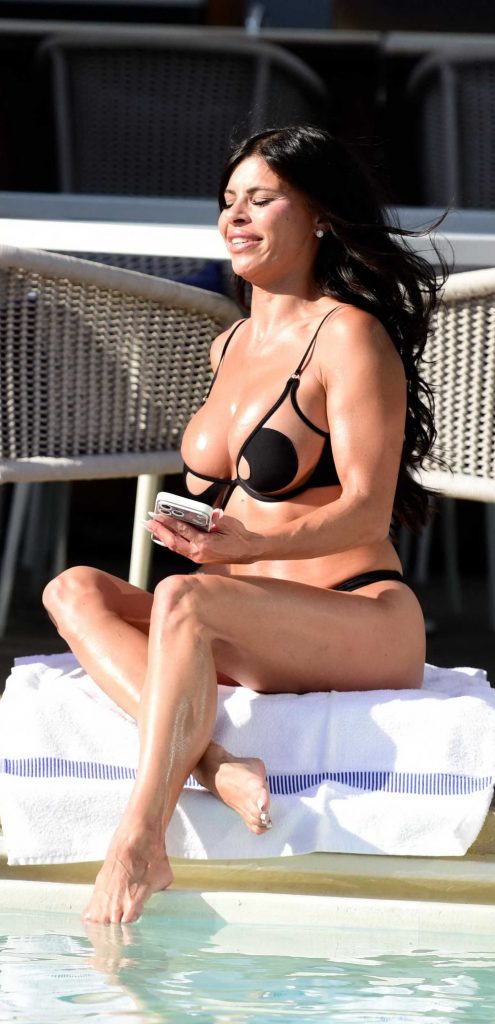Marissa Jade in a Black Bikini