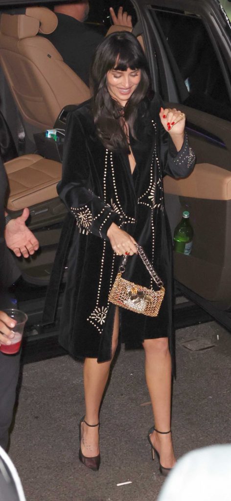 Dakota Johnson in a Black Coat