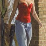 Florence Pugh in a Red Top Out for Dinner in New York