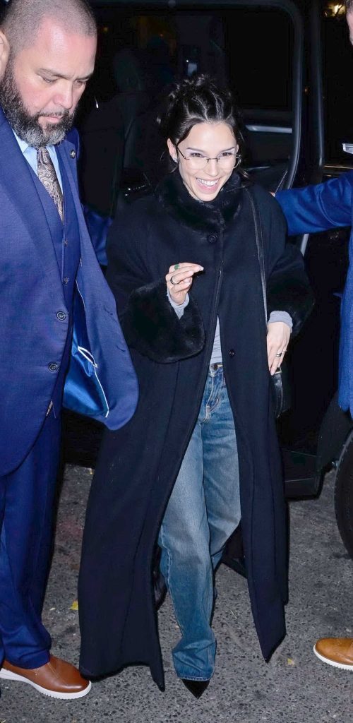 Inde Navarrette in a Black Coat