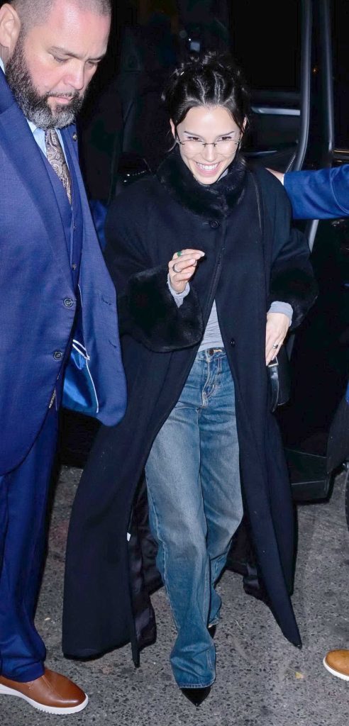 Inde Navarrette in a Black Coat