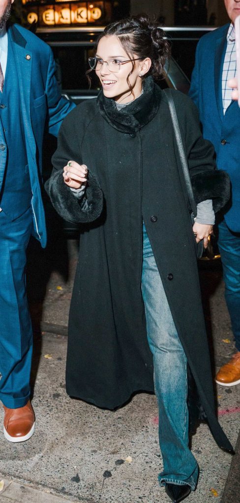 Inde Navarrette in a Black Coat