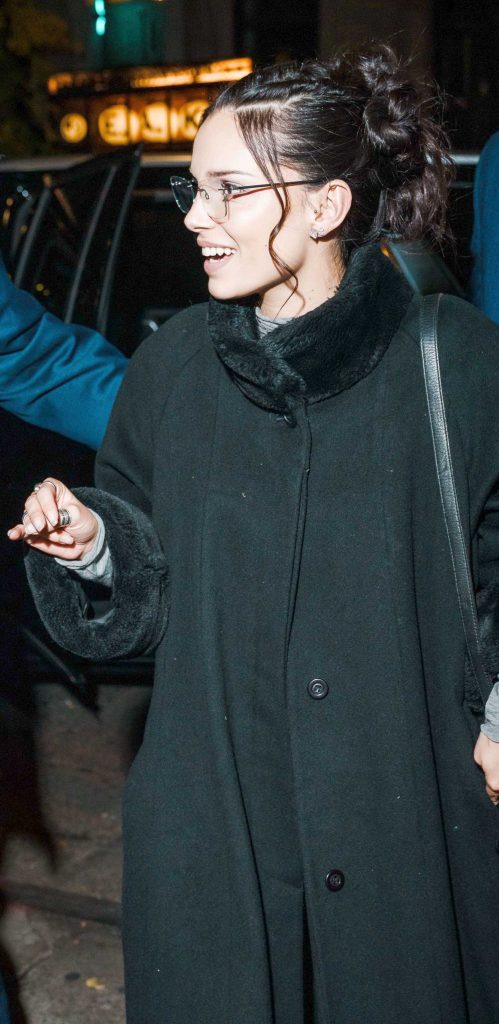 Inde Navarrette in a Black Coat