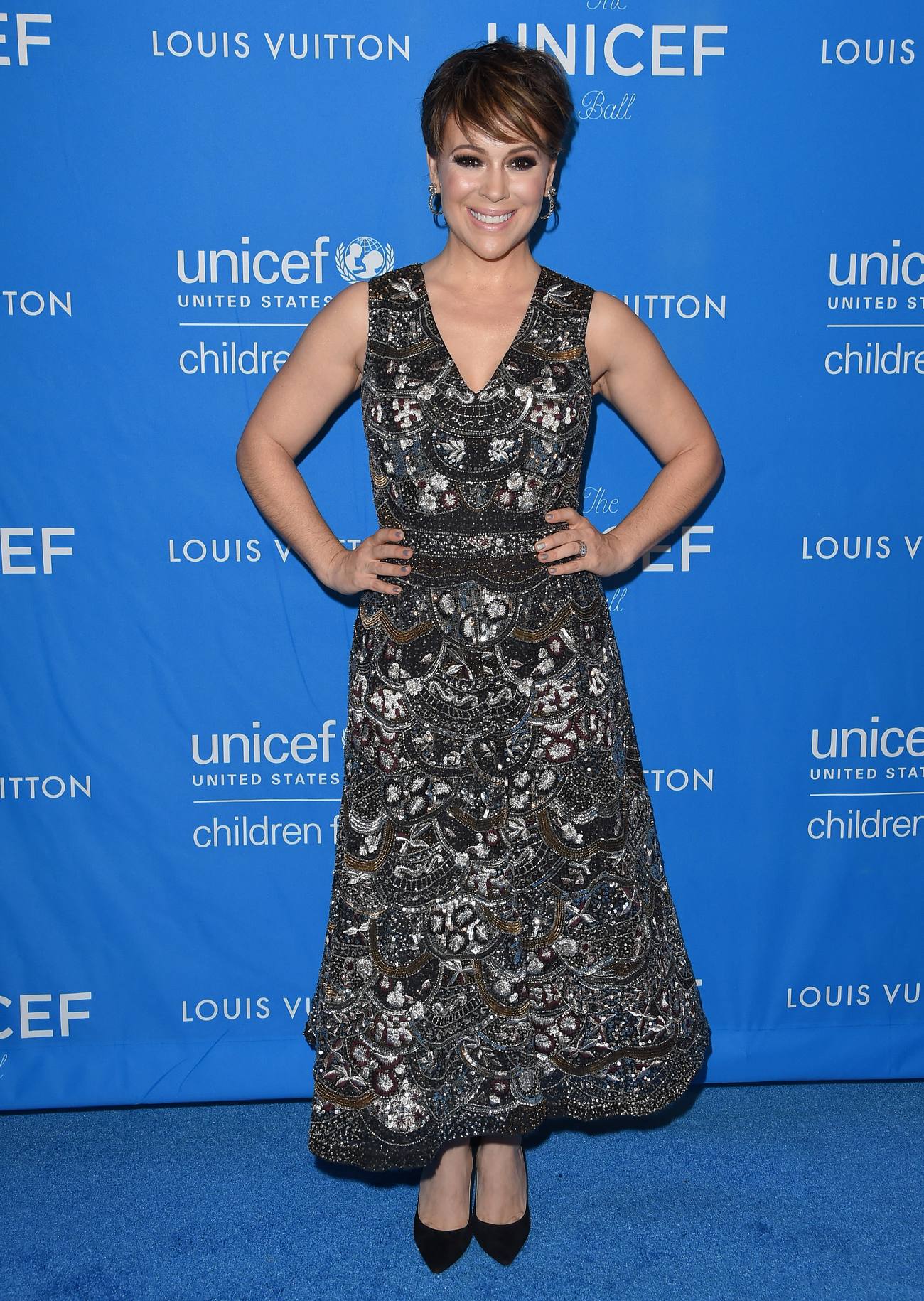 Alyssa Milano arrives at Annual UNICEF Ball