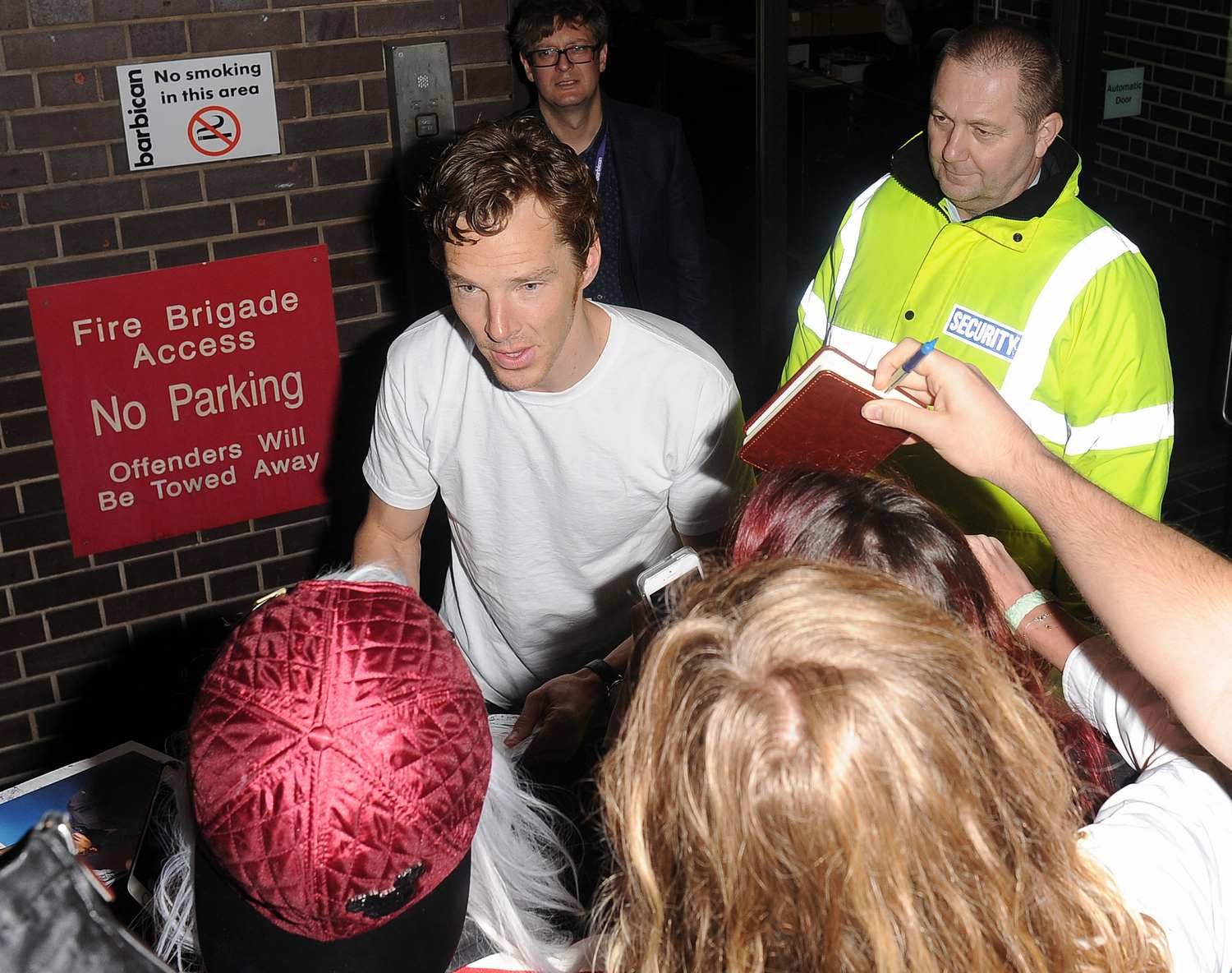 Benedict Cumberbatch Bombarded By Fans As He Leaves Barbican Theatre-2