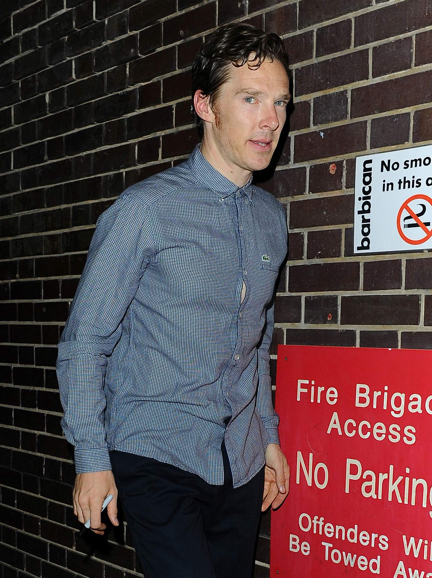 Benedict Cumberbatch Leaves Barbican Theatre-4