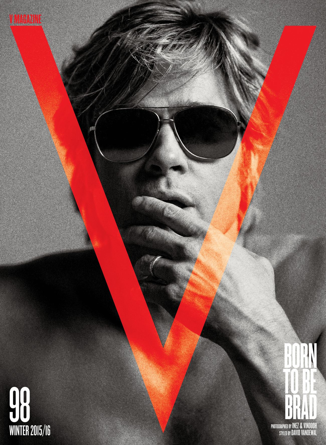 Brad Pitt Appears on V Magazine Double Covers!