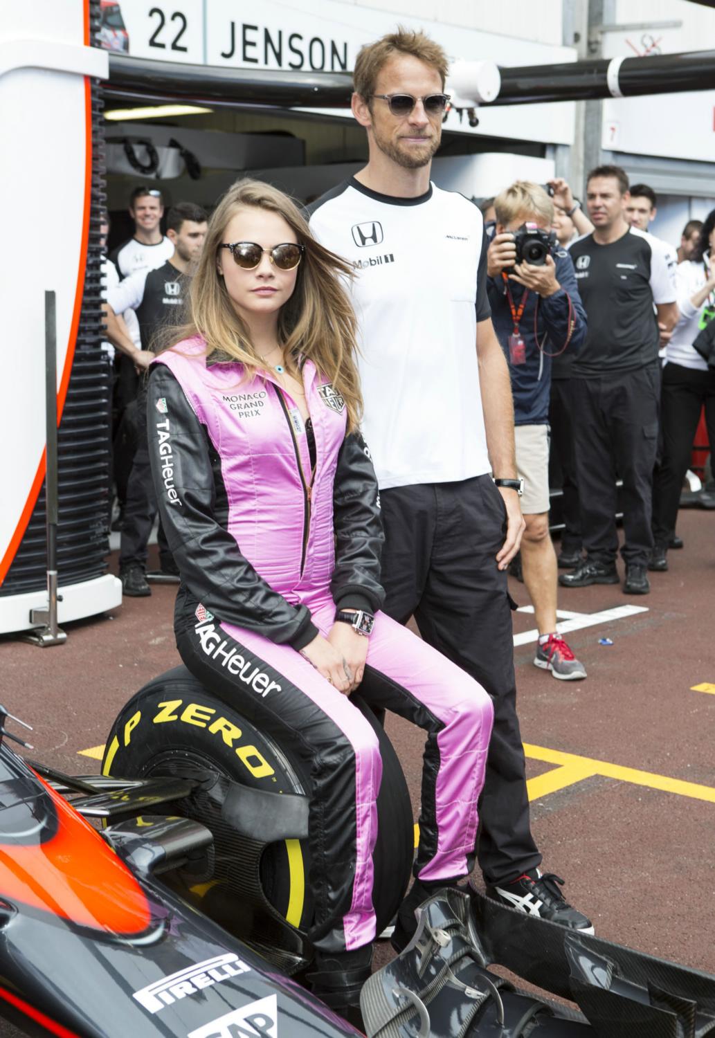 Cara and Poppy Delevingne with Cristiano Ronaldo at Monaco Grand Prix