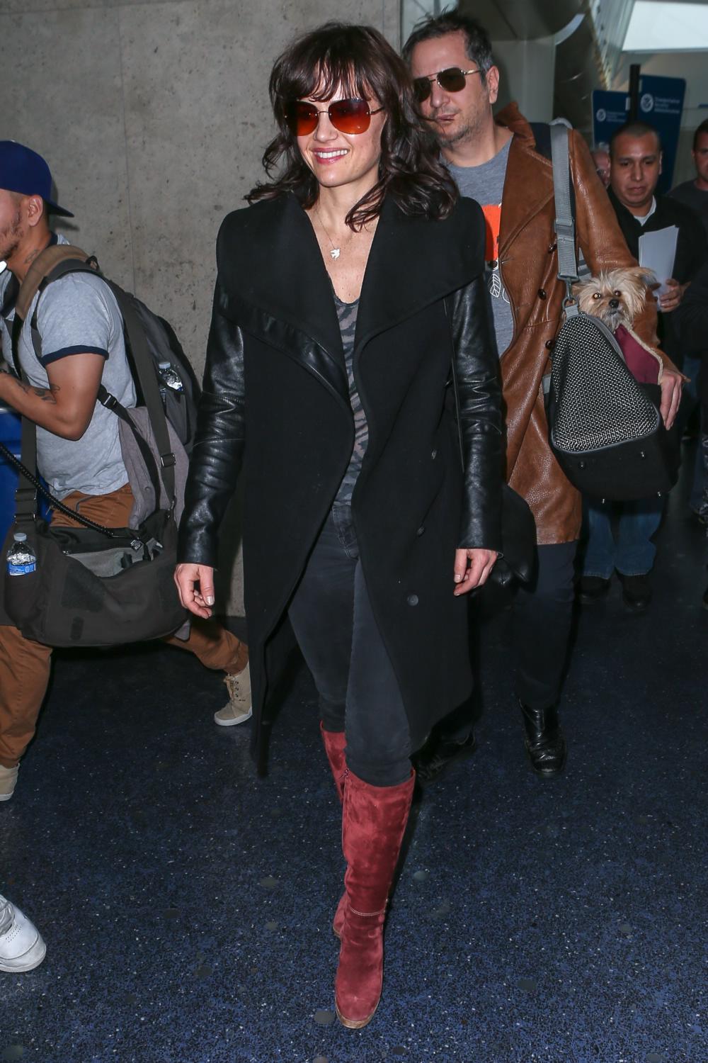 Carla Gugino arrives at LAX Airport