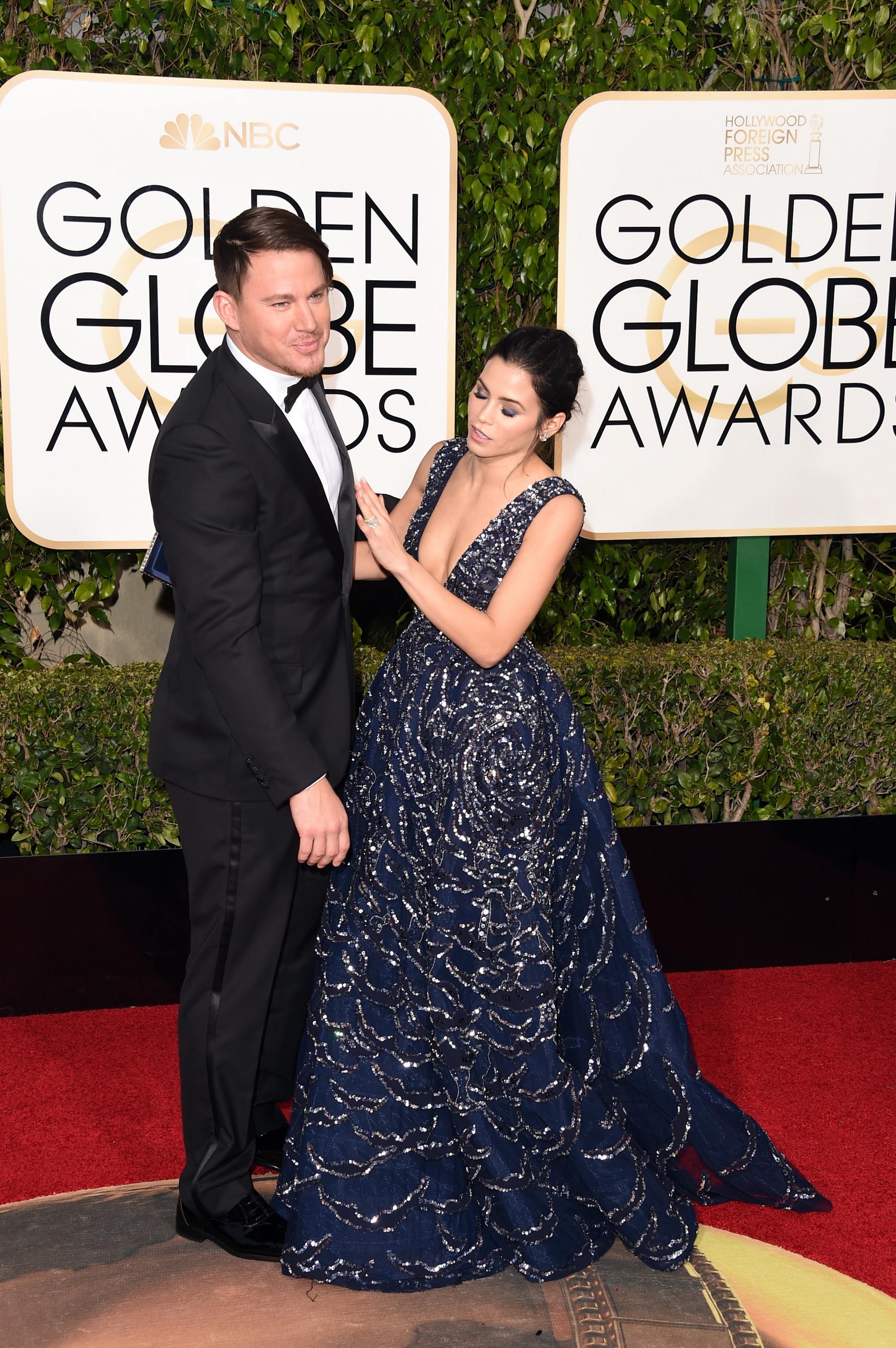 Channing Tatum and Jenna Dewan Tatum at Annual Golden Globe Awards