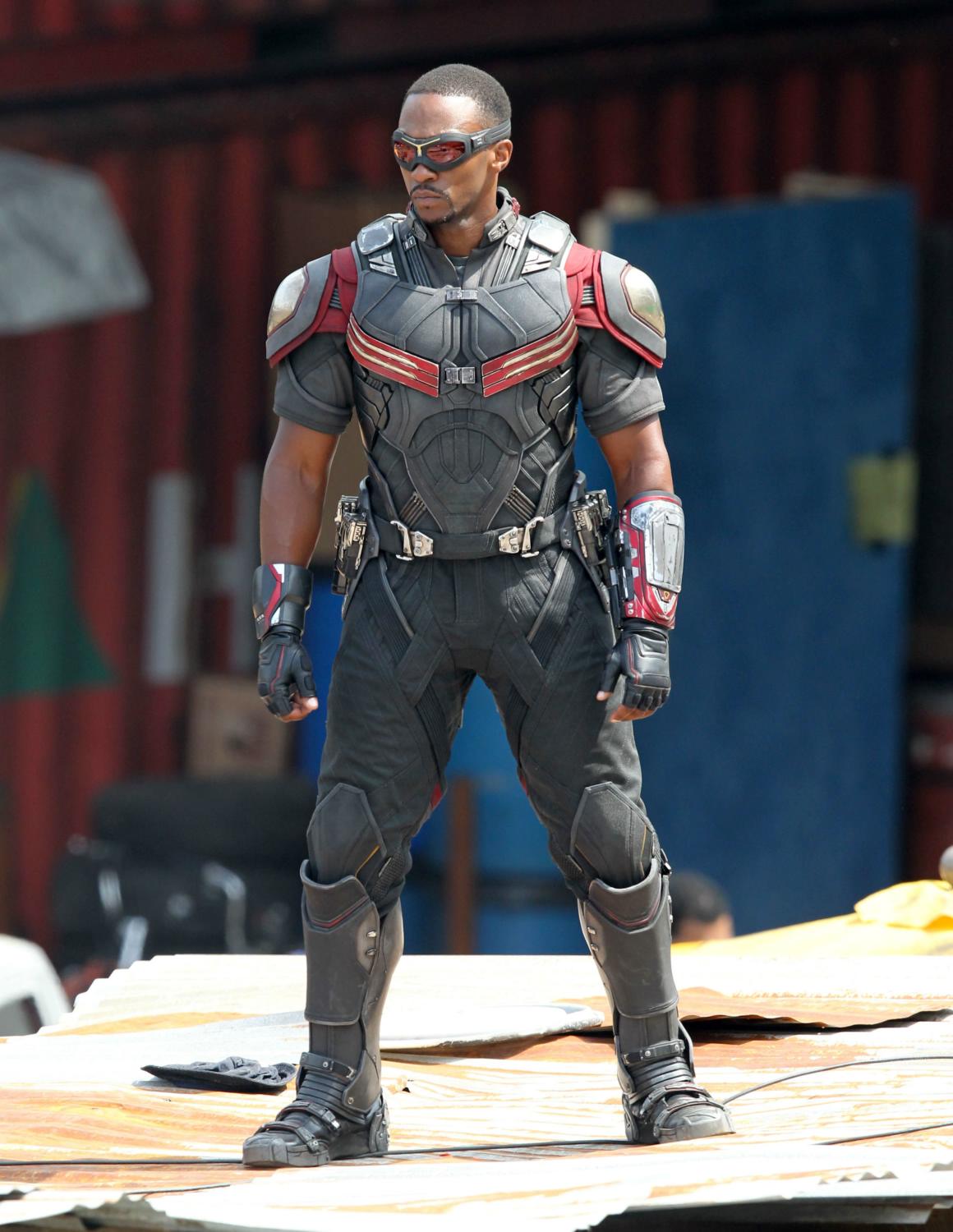 Chris Evans and Anthony Mackie Filming Captain America: Civil War