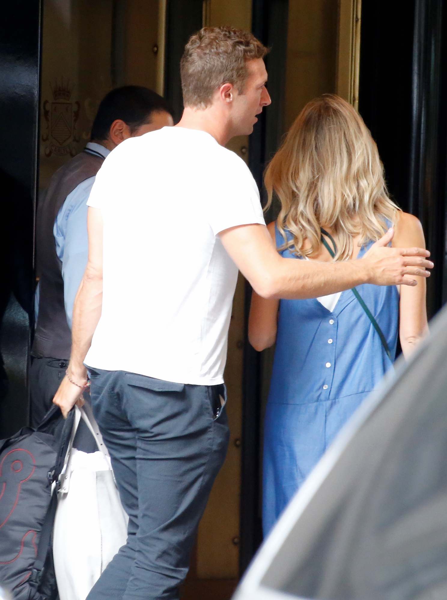 Chris Martin Out With A Mystery Blonde Woman in NYC