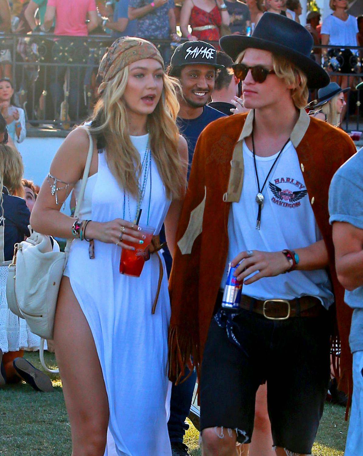 Cody Simpson and Gigi Hadid at Coachella Day