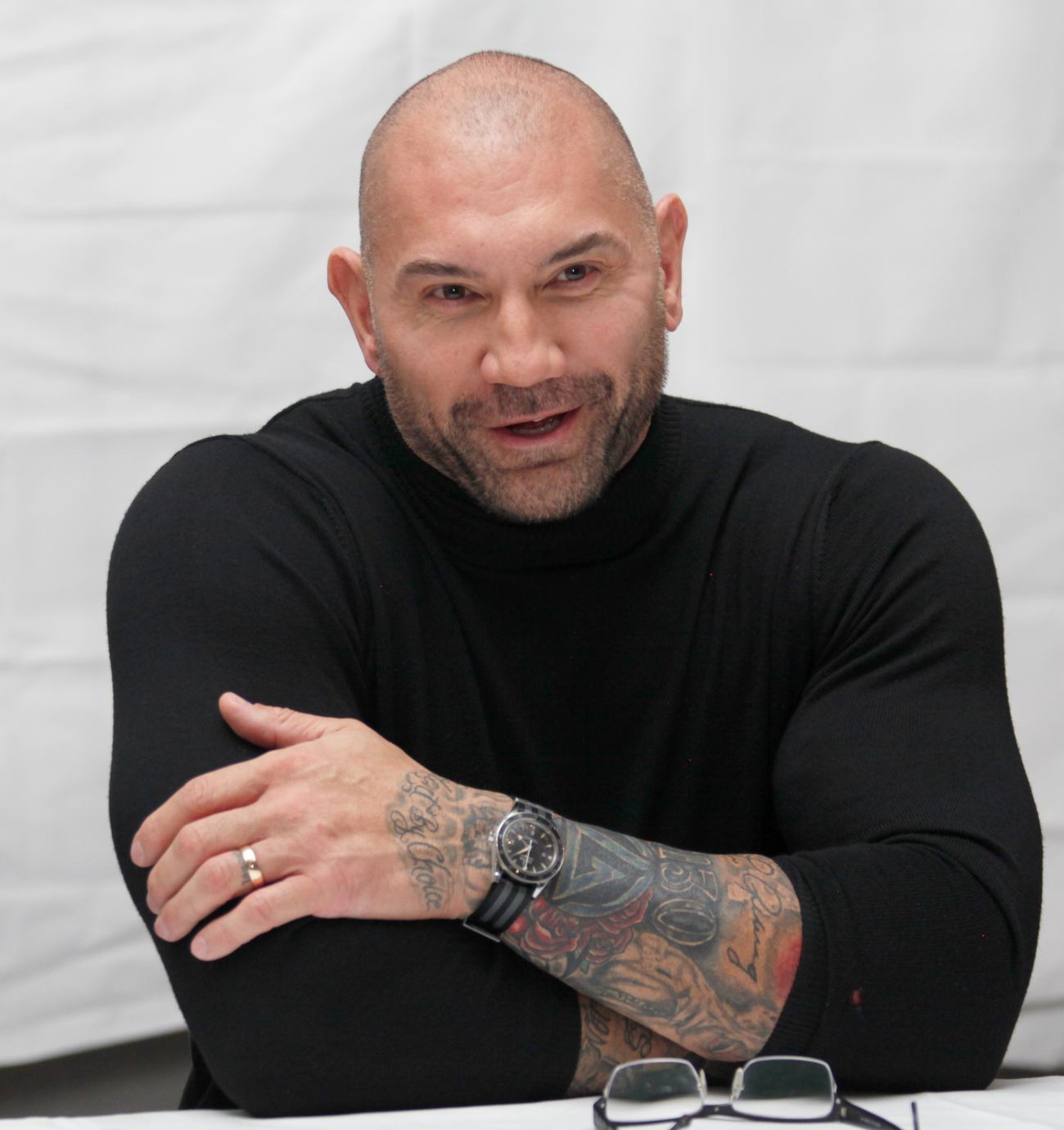 Dave Bautista at Spectre Press Conference