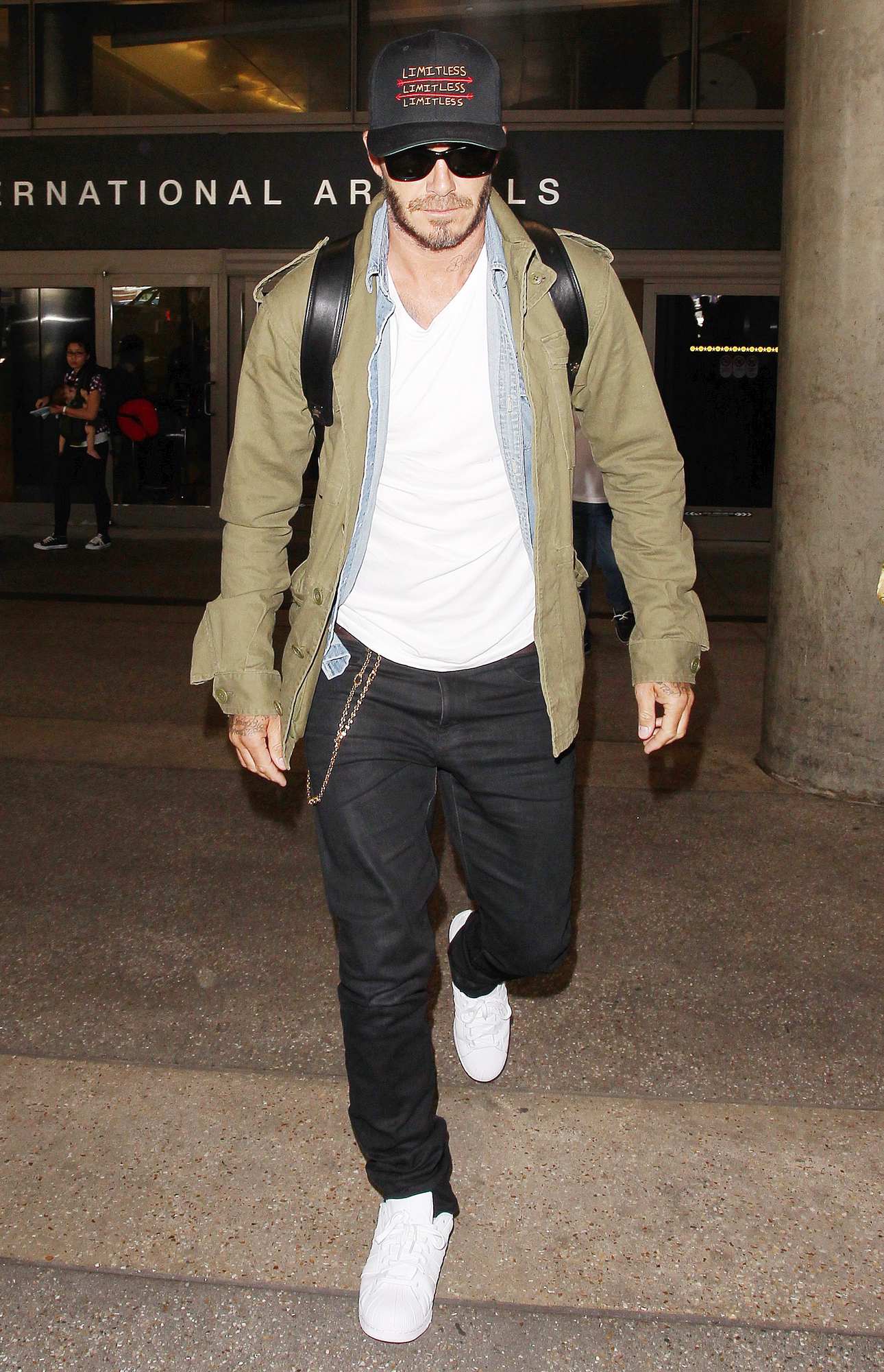 David Beckham Arrives at LAX Airport-3