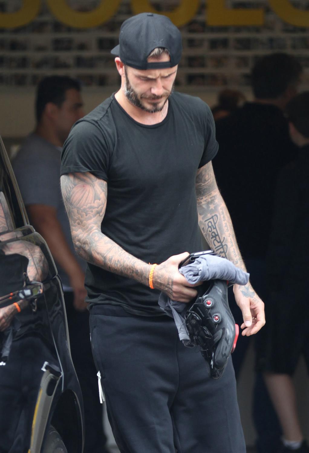 David Beckham Leaving Soul Cycle