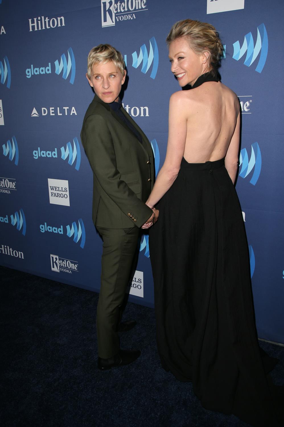 Ellen DeGeneres and Portiade Rossi at Annual GLAAD Media Awards