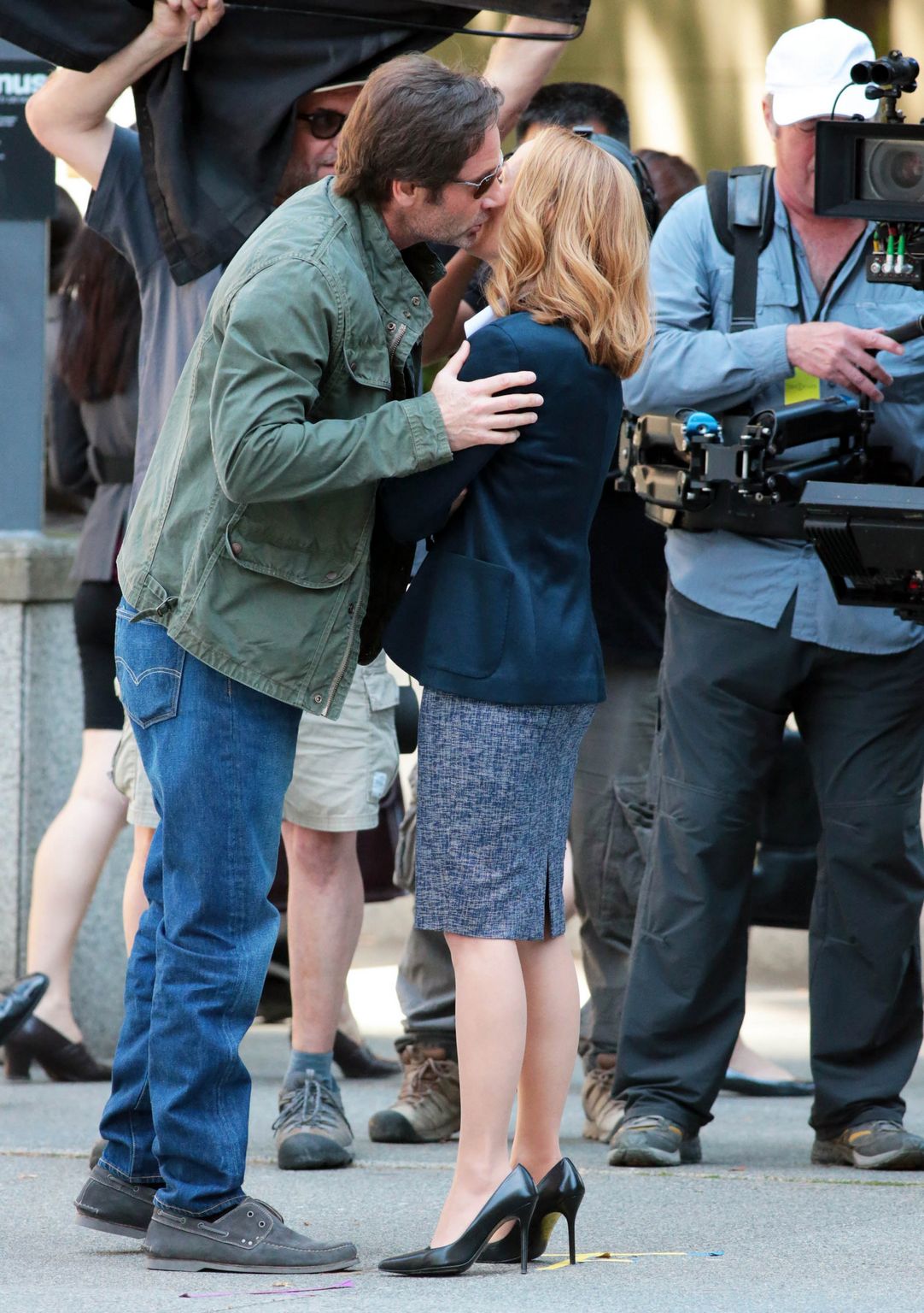 Gillian Anderson and David Duchovny Film The X-Files in Vancouver, Canada