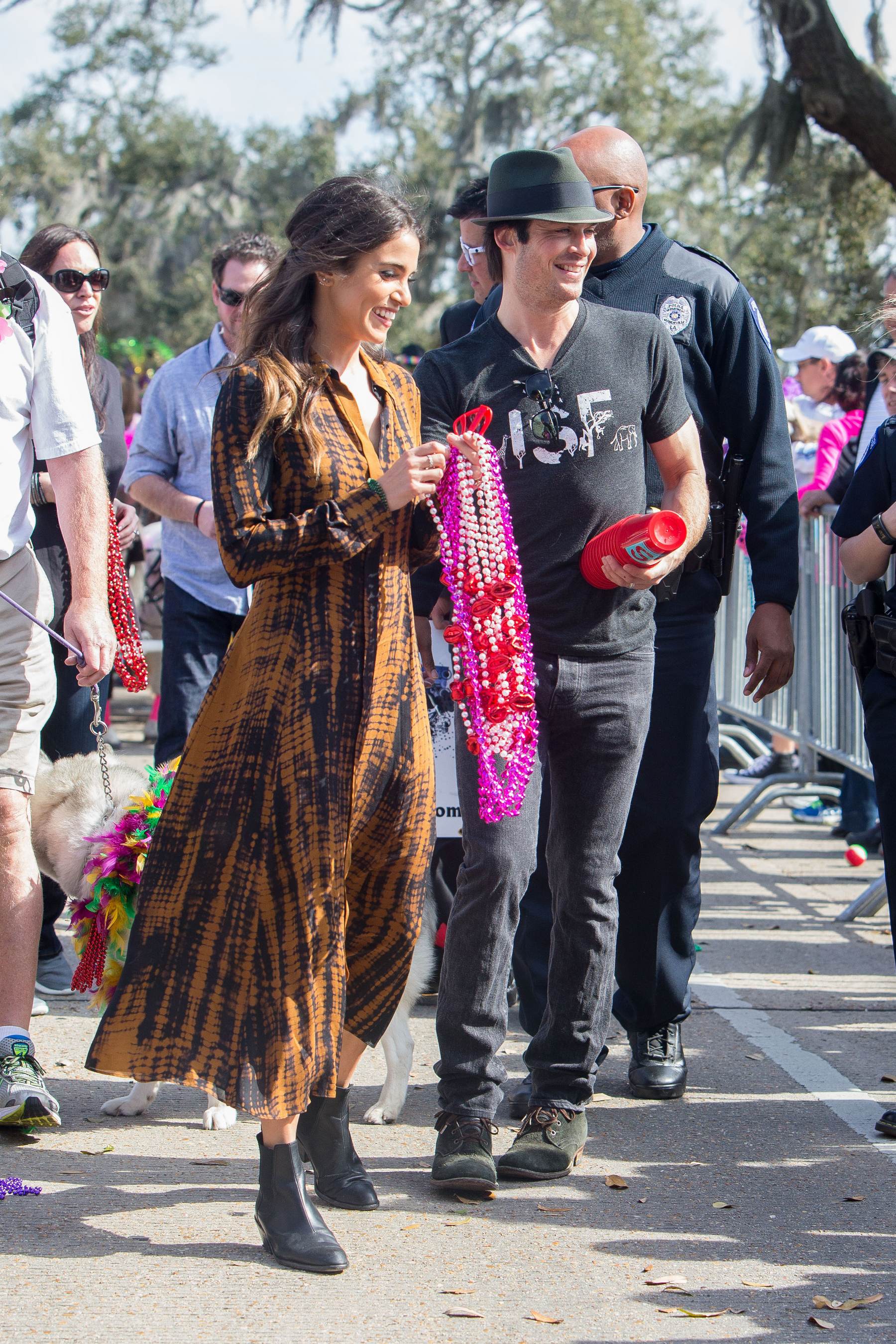 Ian Somerhalder and Nikki Reed Chill at Mardi Gras
