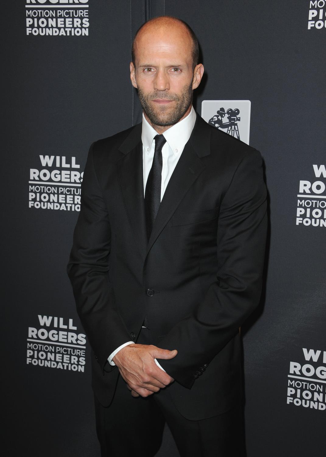 Jason Statham ate Will Rogers Pioneer ofe Year Award Dinner