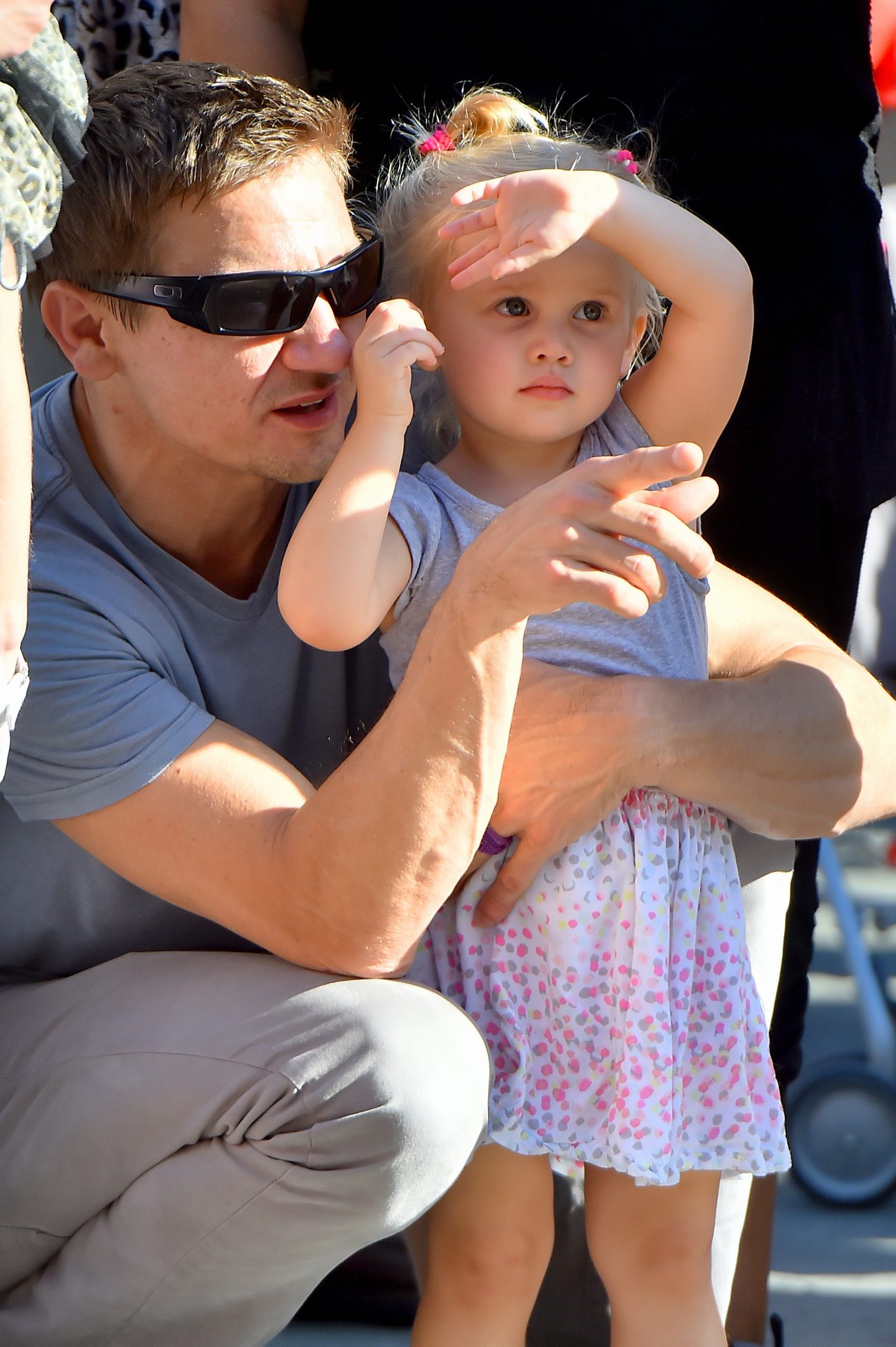 Jeremy Renner Spending Some Daddy and Daughter Time in Disneyland